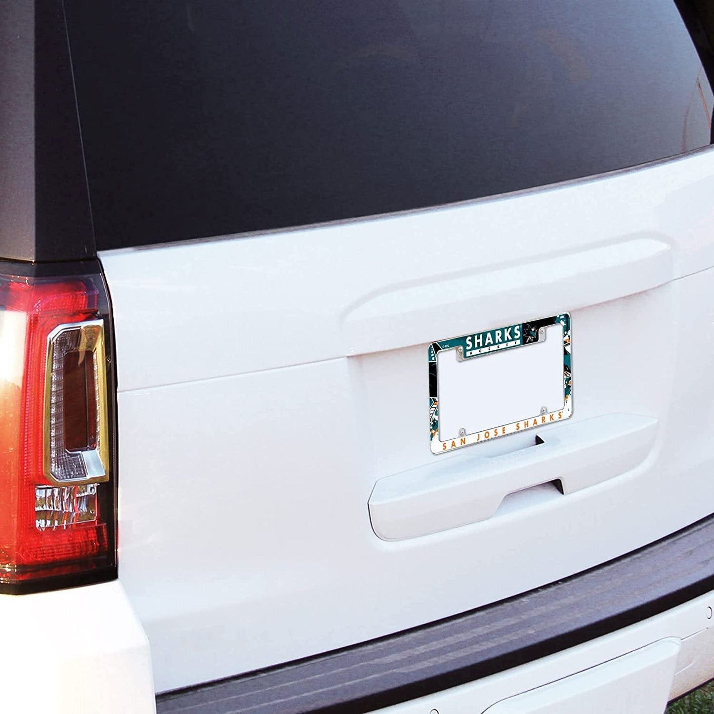 Atlanta Falcons Metal License Plate Frame Chrome Tag Cover, Carbon Fiber Design, 12x6 Inch by Fielders Choice