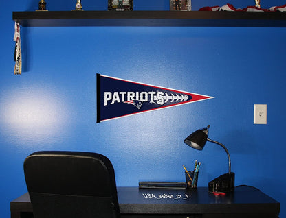 New England Patriots Soft Felt Pennant, Football Design, 12x30 Inch, Easy To Hang by Fielders Choice