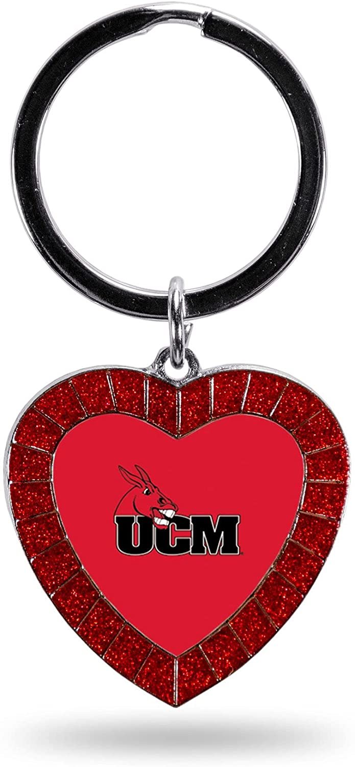 Central Missouri UCM Keychain Rhinestone Heart Decal Emblem Team Color University of by Fielders Choice