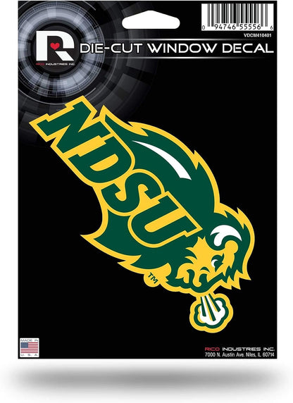 North Dakota State University Bison 5 Inch Die Cut Decal Sticker, Flat Vinyl, Full Adhesive Backing by Fielders Choice