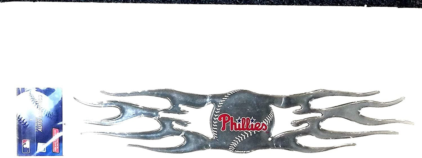 Rico Industries, Inc. Philadelphia Phillies Drip Mold Plastic 14"x4" Rear Flame Auto Graphic Emblem Decal Baseball by Fielders Choice