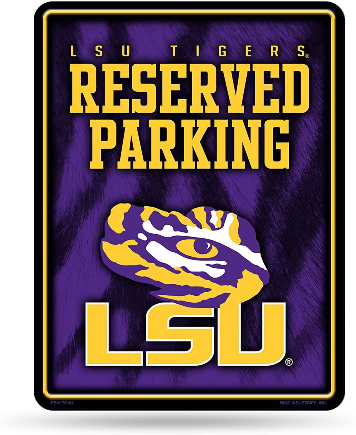 LSU Tigers Metal Parking Sign by Fielders Choice