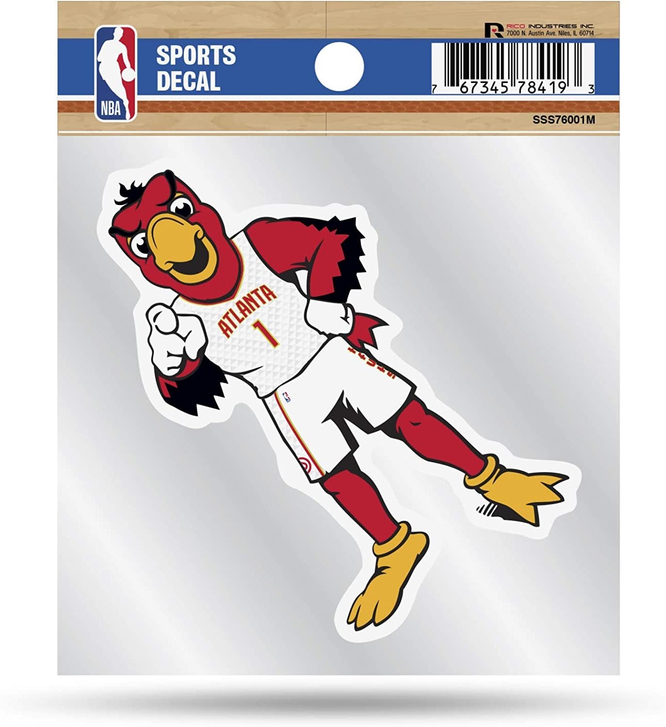 Atlanta Hawks 4x4 Decal Sticker Mascot Logo Premium with Clear Backing Flat Vinyl Auto Home NBA by Fielders Choice