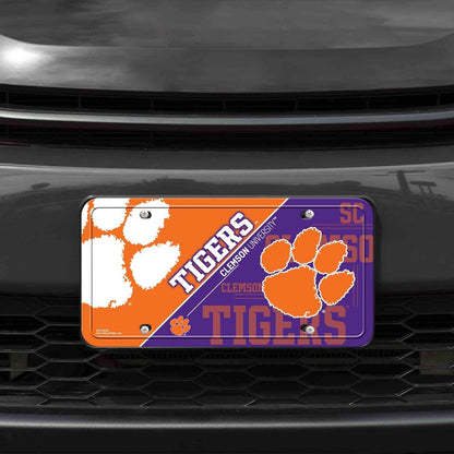 Clemson University Tigers Metal Tag License Plate, 12x6 Inch, Pre-drilled Holes by Fielders Choice