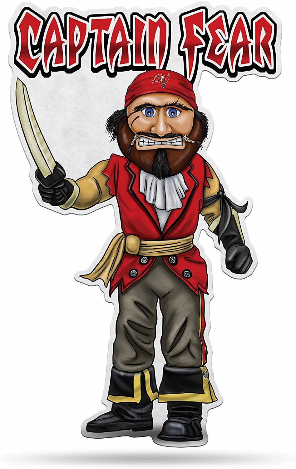 Tampa Bay Buccaneers Pennant Mascot Logo 18 Inch Soft Felt by Fielders Choice