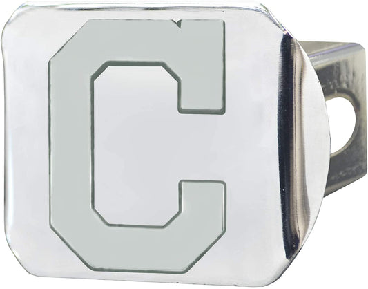 Cleveland Indians Hitch Cover Solid Metal with Raised Chrome Metal Emblem 2" Square Type III by Fielders Choice