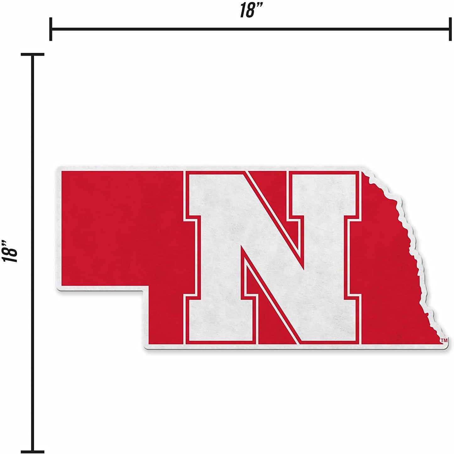 University of Nebraska Cornhuskers Soft Felt Pennant, Logo Design, Shape Cut, 18 Inch, Easy To Hang by Fielders Choice