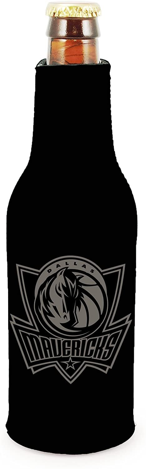 Dallas Mavericks 2-Pack Zipper Bottle Tonal Black Beverage Insulator Neoprene Holder Cooler Coolie Basketball by Fielders Choice