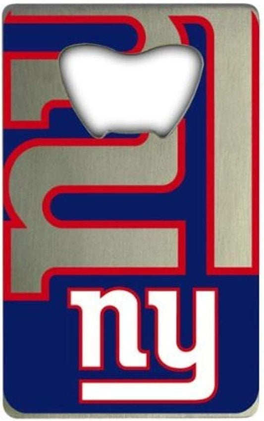 New York Giants Heavy Duty Metal Bottle Opener Credit Card Size 2 x 3.25 Inch by Fielders Choice