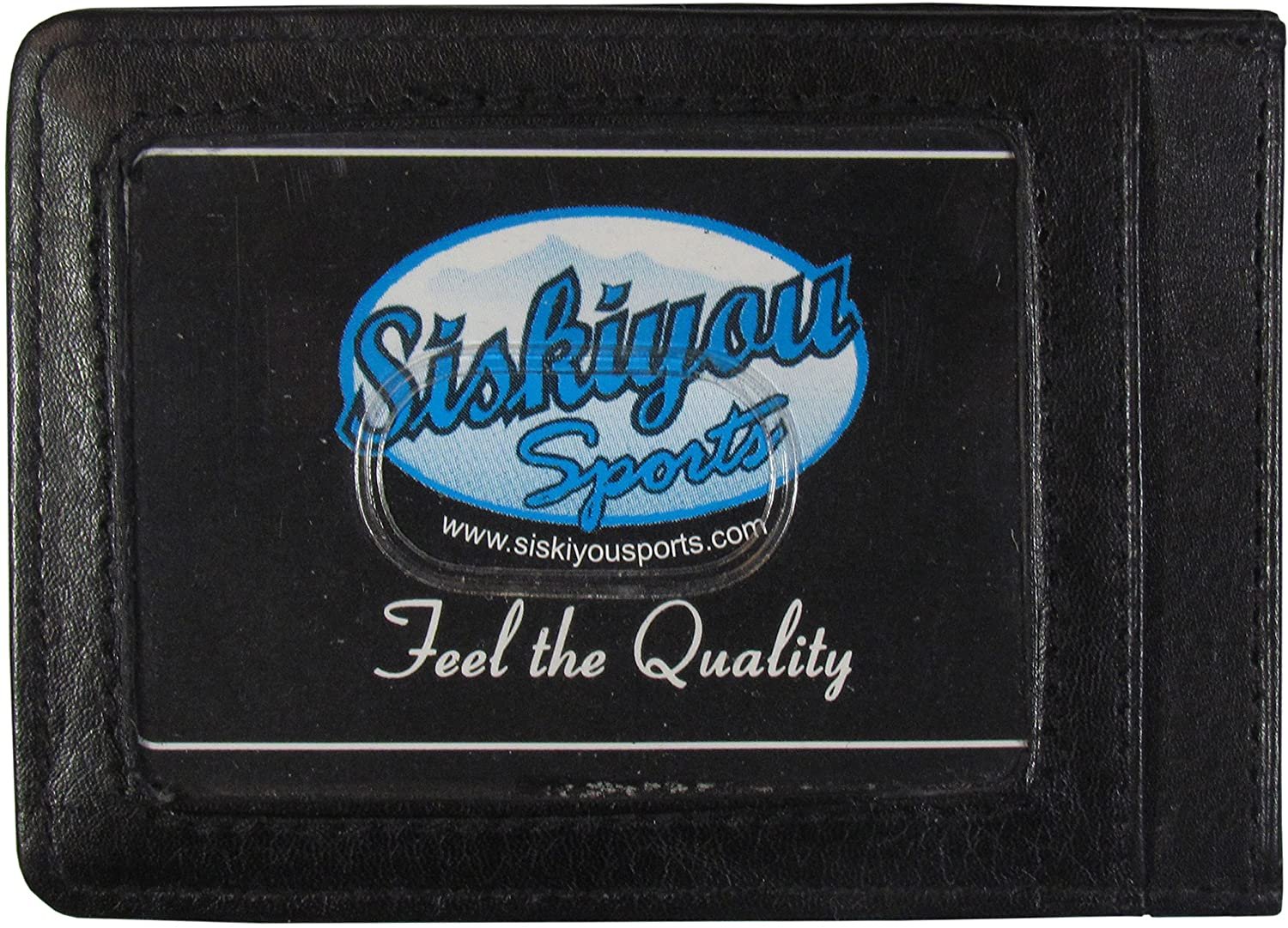 Los Angeles Kings Black Leather Wallet, Front Pocket Magnetic Money Clip, Printed Logo by Fielders Choice