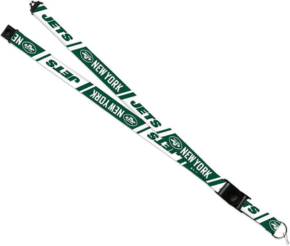 New York Jets Lanyard Keychain Double Sided Breakaway Safety Design Adult 18 Inch by Fielders Choice