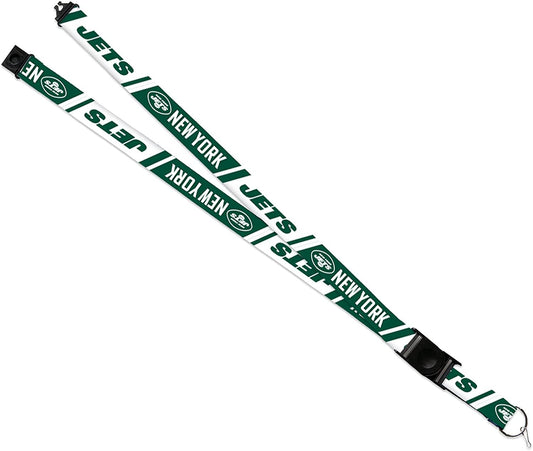 New York Jets Lanyard Keychain Double Sided Breakaway Safety Design Adult 18 Inch by Fielders Choice