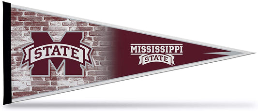 Mississippi State University Bulldogs Soft Felt Pennant, Primary Design, 12x30 Inch, Easy To Hang by Fielders Choice