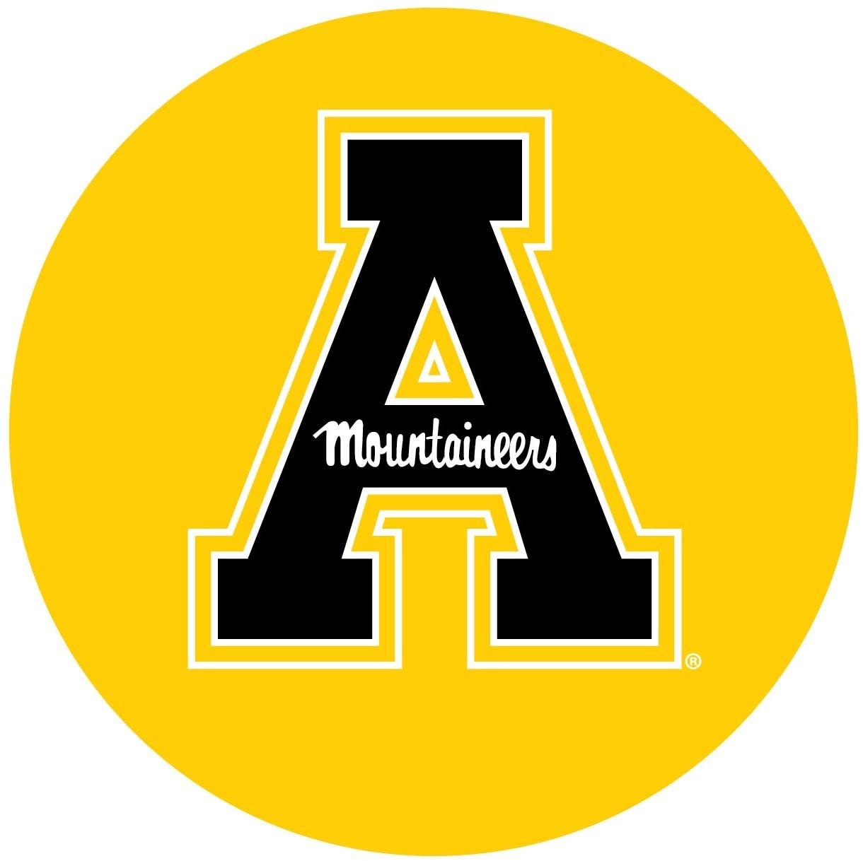 Appalachian State Mountaineers RR 4" Round Vinyl Decal Auto Home University of by Fielders Choice