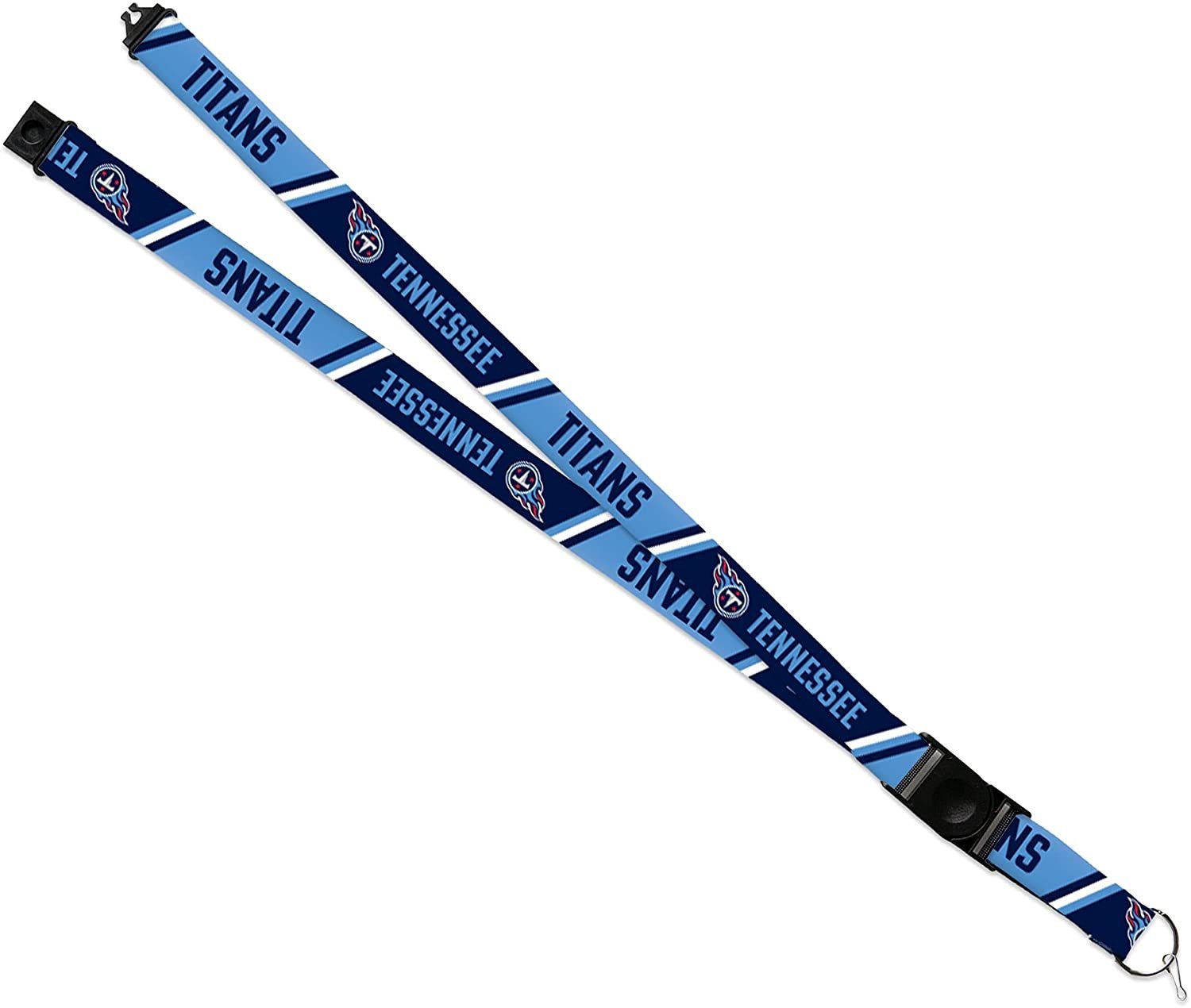 Tennessee Titans Lanyard Keychain Double Sided Breakaway Safety Design Adult 18 Inch by Fielders Choice