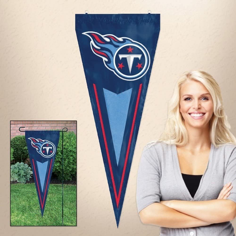 Tennessee Titans 14x34 Inch Garden Flag Banner Yard Pennant Design Embroidered Outdoor by Fielders Choice