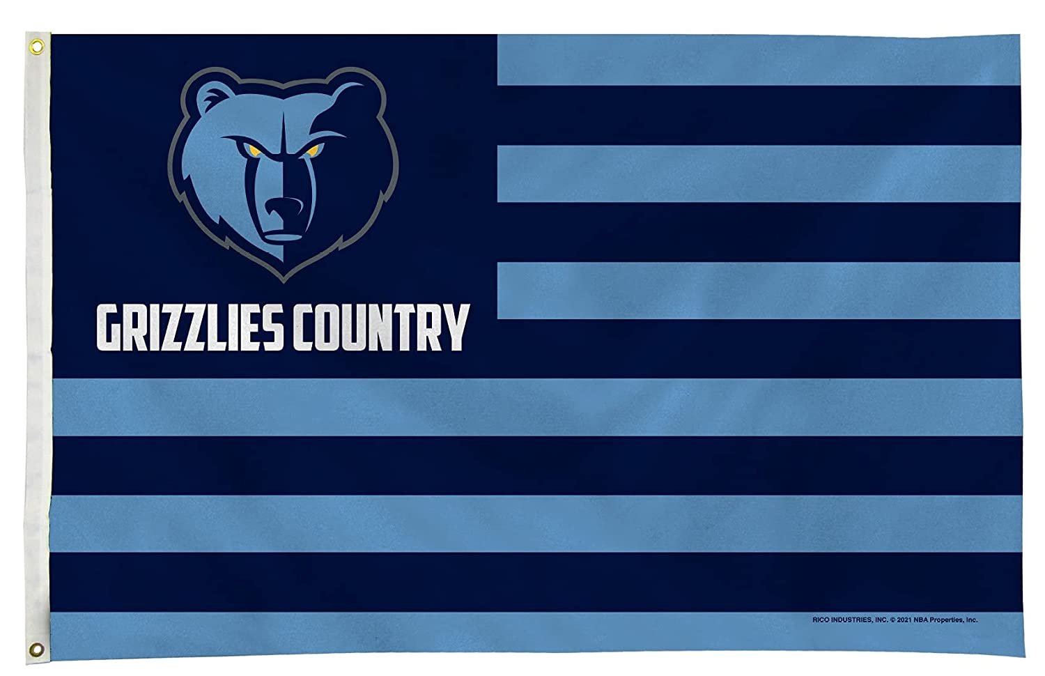 Memphis Grizzlies Flag Banner 3x5 Country Design Premium with Metal Grommets Outdoor House Basketball by Fielders Choice