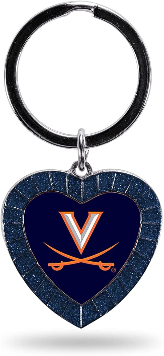 Virginia Keychain Rhinestone Heart Decal Emblem Team Color University of by Fielders Choice