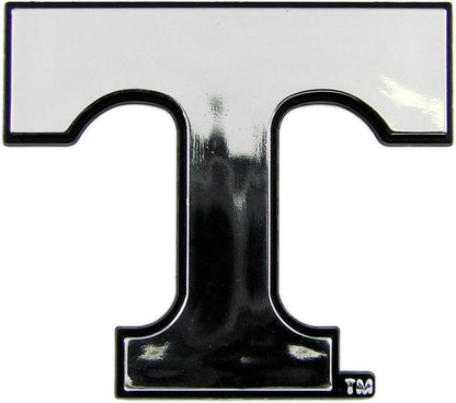 University of Tennessee Volunteers Silver Chrome Color Auto Emblem Molded Raised Adhesive Tape Backing by Fielders Choice