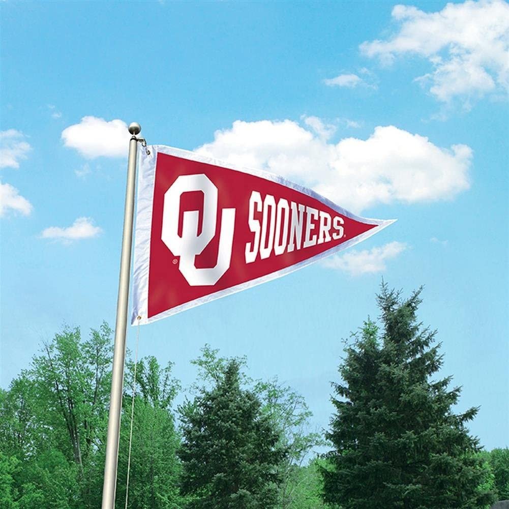 University of Oklahoma Sooners Premium 3x5 Flag Banner, Pennant Design, Applique, Indoor or Outdoor, Single Sided by Fielders Choice