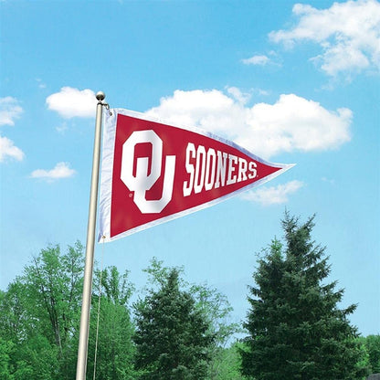 University of Oklahoma Sooners Premium 3x5 Flag Banner, Pennant Design, Applique, Indoor or Outdoor, Single Sided by Fielders Choice