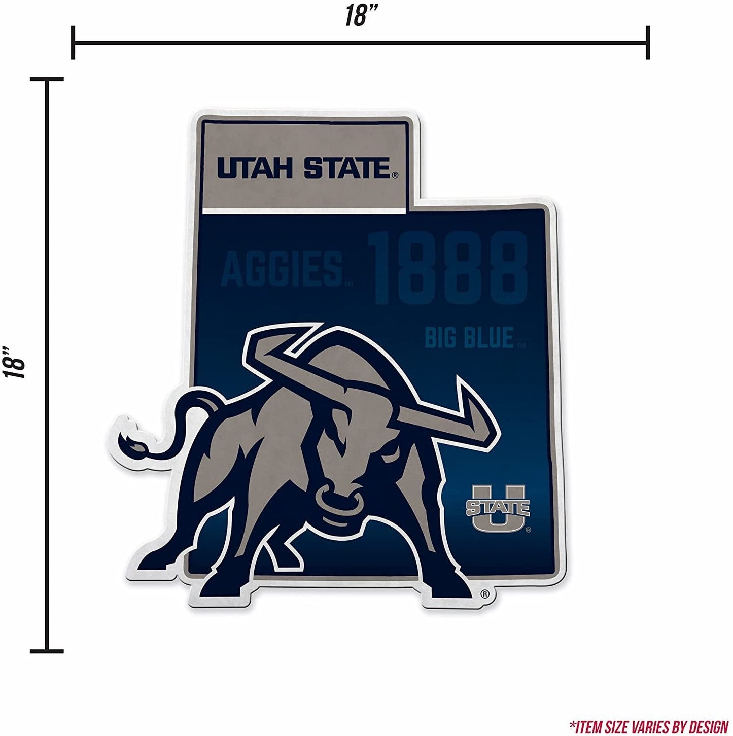 Utah State Aggies Pennant State Shape 18 Inch Soft Felt University of by Fielders Choice