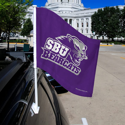 Southwest Baptist University Bearcats Car Flag with Display Pole by Fielders Choice