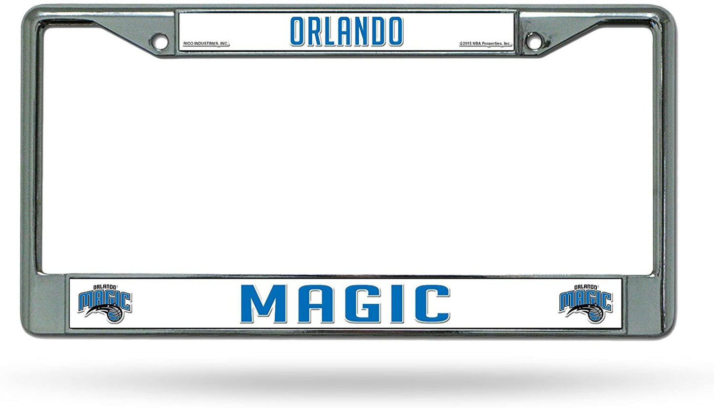 Orlando Magic Metal Chrome License Plate Frame Tag Cover 12x6 Inch by Fielders Choice