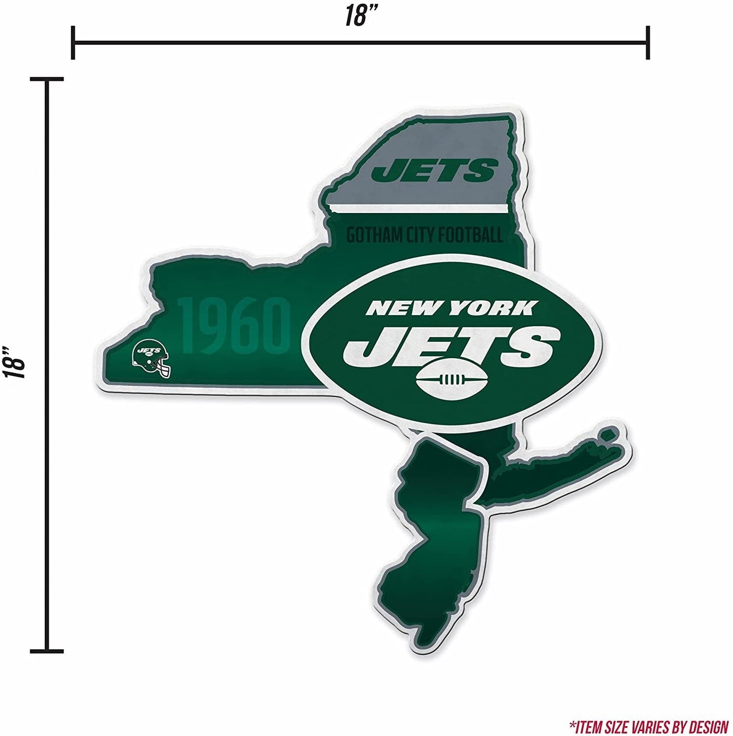 New York Jets Pennant State Shape 18 Inch Soft Felt by Fielders Choice