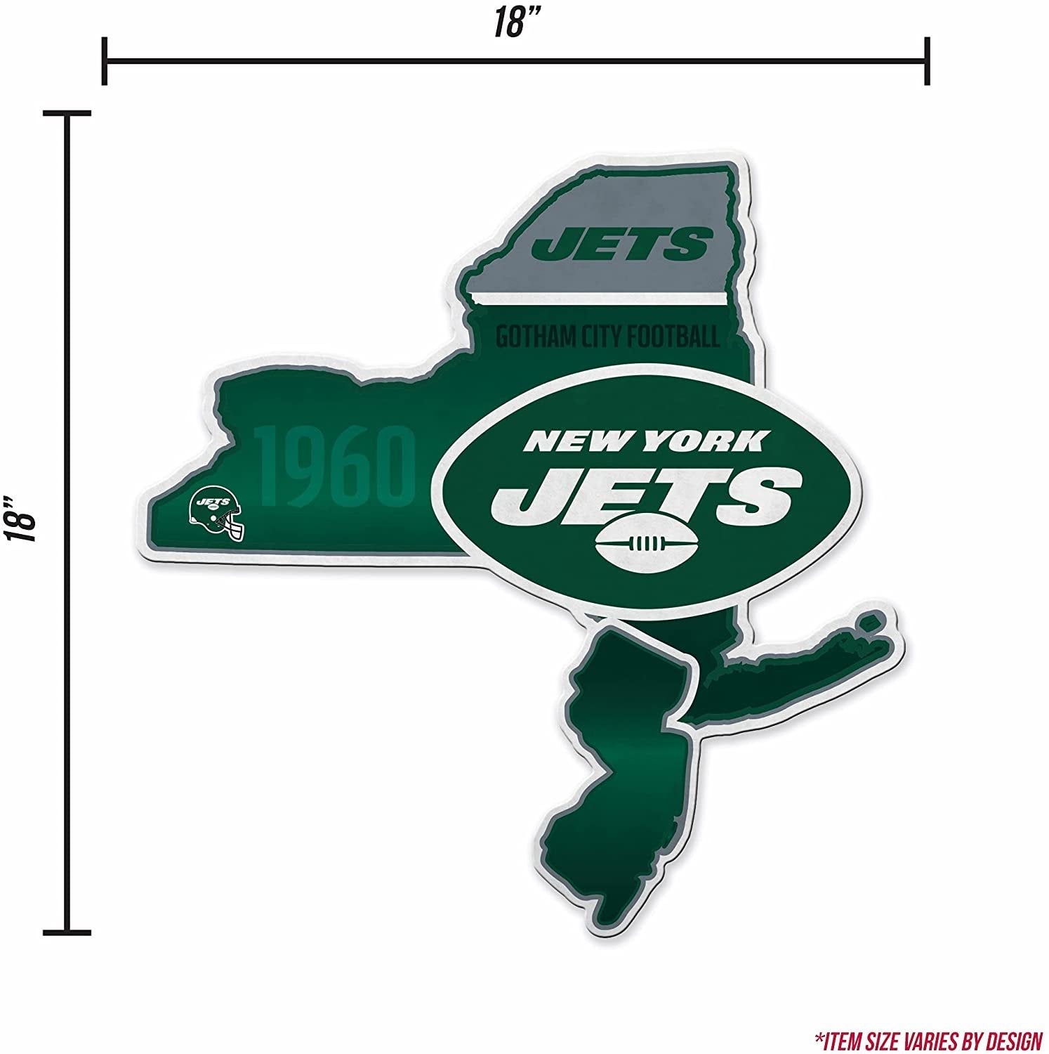 New York Jets Pennant State Shape 18 Inch Soft Felt by Fielders Choice