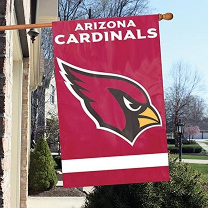 Arizona Cardinals Premium Double Sided Banner Flag Applique Embroidered 28x44 Inches by Fielders Choice