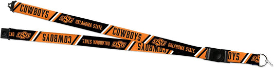 Oklahoma State University Cowboys Lanyard Keychain Double Sided 18 Inch Button Clip Safety Breakaway by Fielders Choice