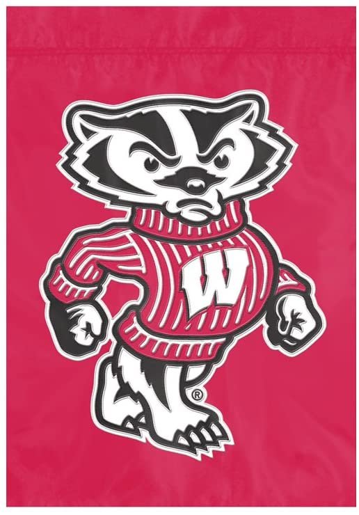 University of Wisconsin Badgers Premium Garden Flag Banner Applique Embroidered 12.5x18 Inch by Fielders Choice