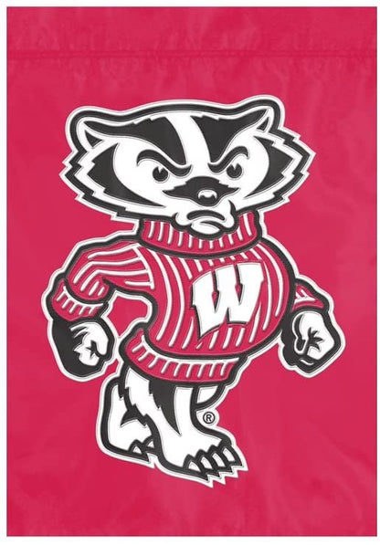 University of Wisconsin Badgers Premium Garden Flag Banner Applique Embroidered 12.5x18 Inch by Fielders Choice
