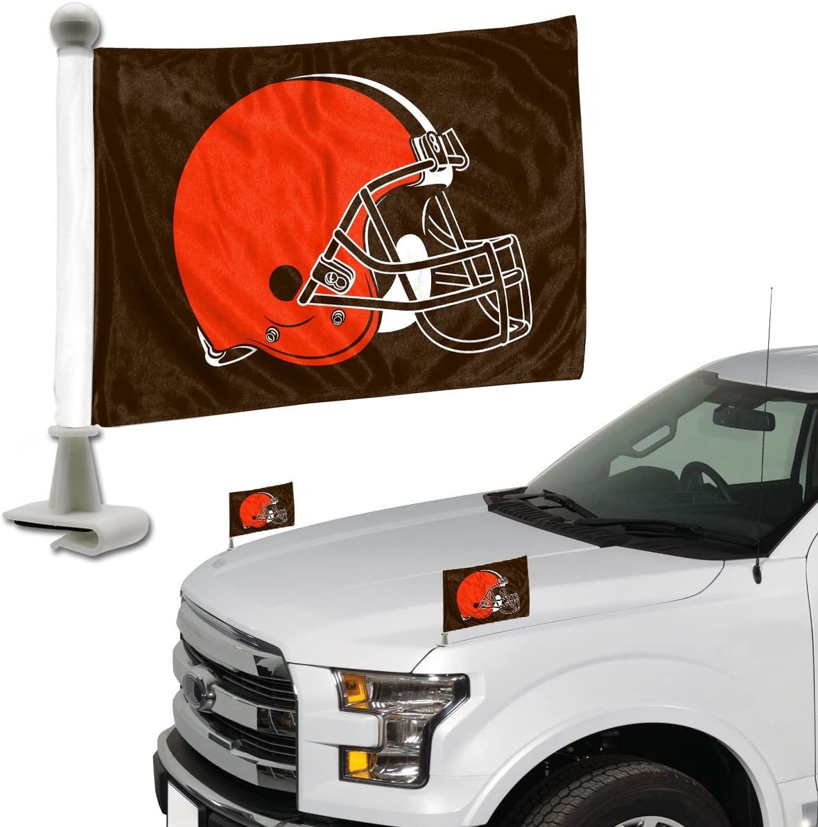 FANMATS ProMark NFL Cleveland Browns Flag Set 2-Piece Ambassador Style, Team Color, One Size by Fielders Choice