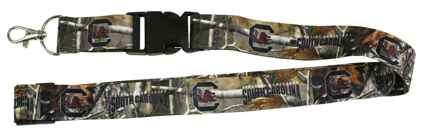 University of South Carolina Gamecocks CamoLanyard Keychain Double Sided Breakaway Safety Design Adult 18 Inch by Fielders Choice