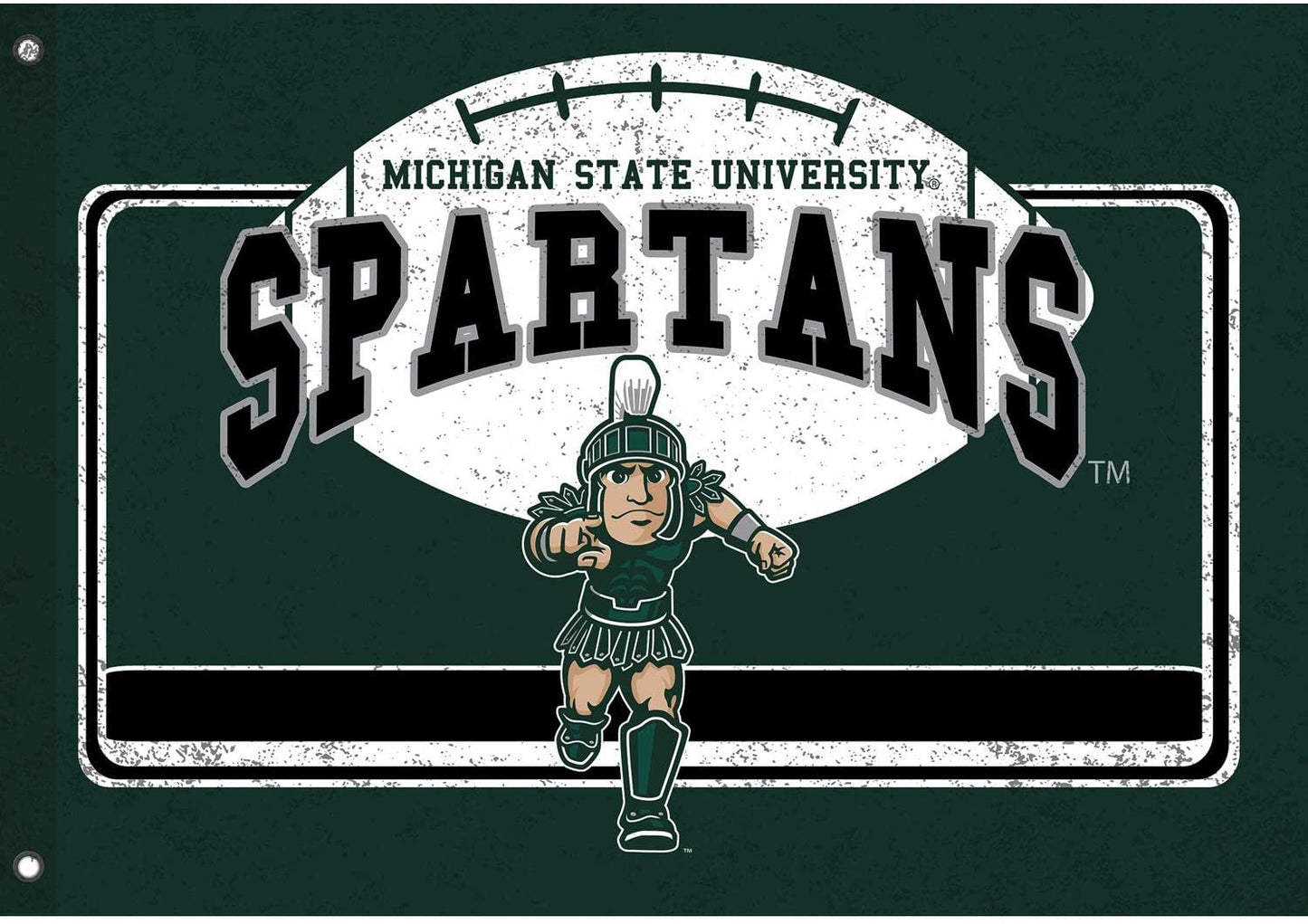 Michigan State University Spartans Premium Double Sided Flag Banner, Estate Style, Linen, 36x52 Inch by Fielders Choice