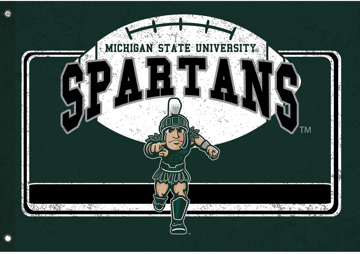 Michigan State University Spartans Premium Double Sided Flag Banner, Estate Style, Linen, 36x52 Inch by Fielders Choice
