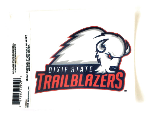 Dixie State Trailblazers 3.5" Static Cling Decal Sticker Emblem University by Fielders Choice