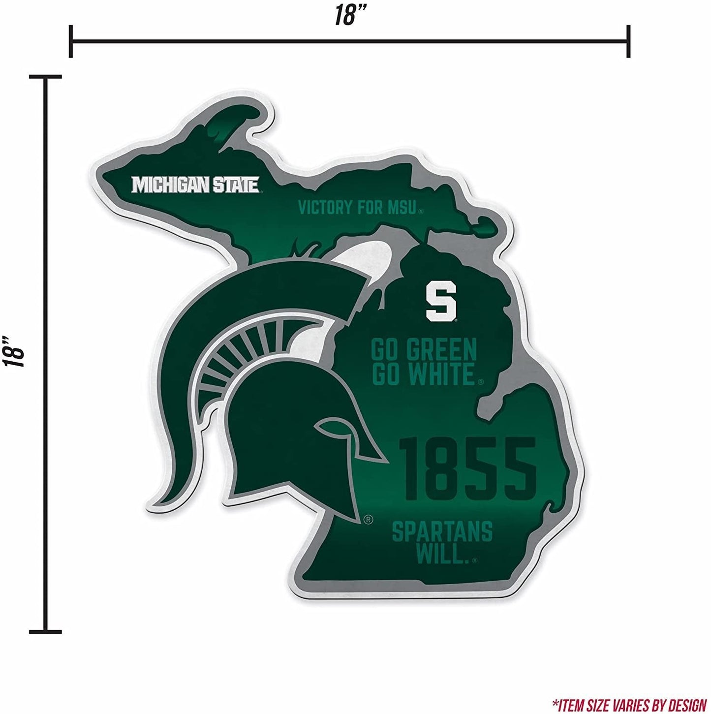 Michigan State Spartans Pennant State Shape 18 Inch Soft Felt University of by Fielders Choice