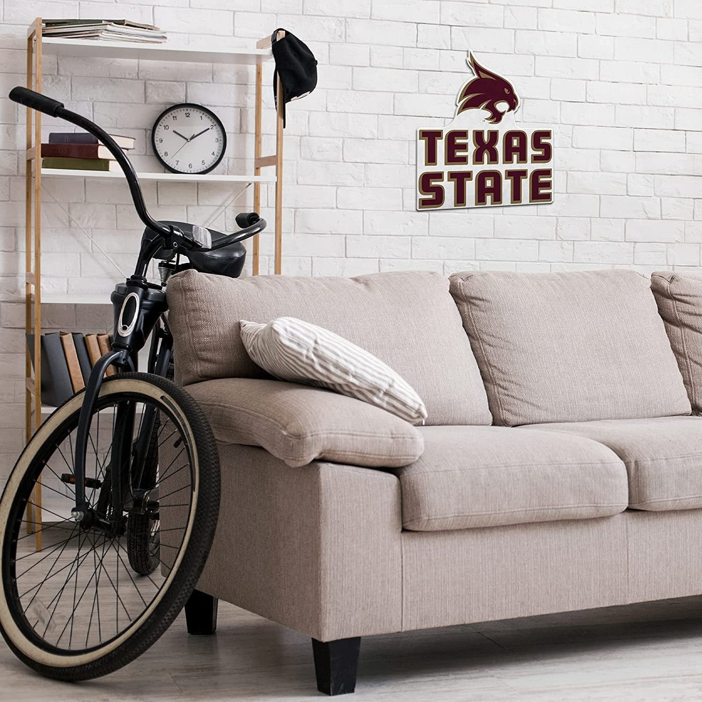 Texas State University Bobcats Soft Felt Pennant, Primary Design, Shape Cut, 18 Inch, Easy To Hang by Fielders Choice