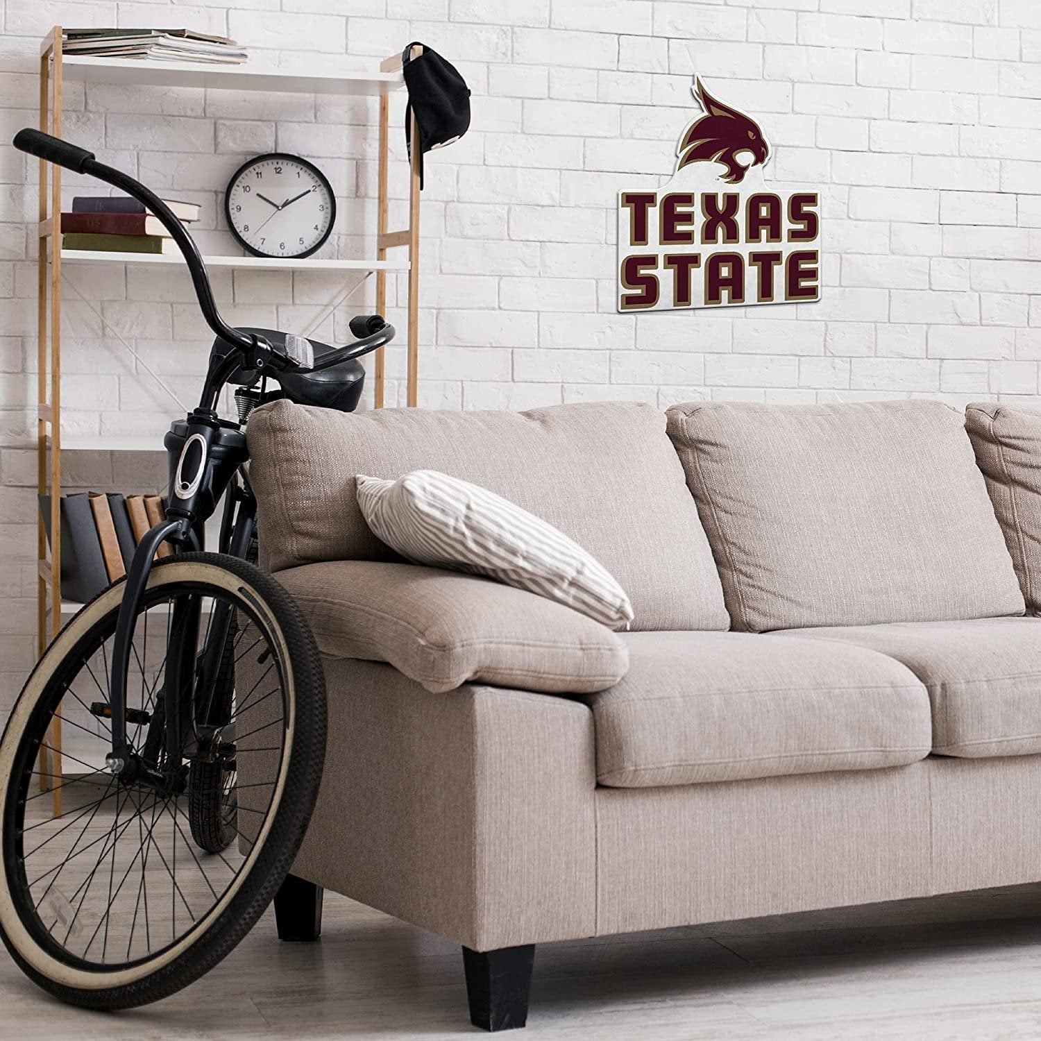 Texas State University Bobcats Soft Felt Pennant, Primary Design, Shape Cut, 18 Inch, Easy To Hang by Fielders Choice