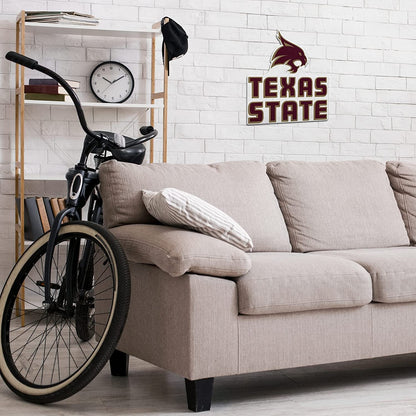 Texas State University Bobcats Soft Felt Pennant, Primary Design, Shape Cut, 18 Inch, Easy To Hang by Fielders Choice