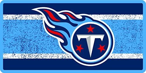 Tennessee Titans Premium Laser Cut Tag Acrylic Inlaid License Plate, Vintage Design, 6x12 Inch by Fielders Choice