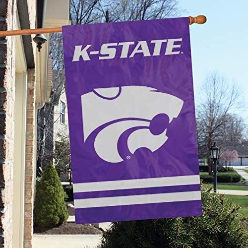 Kansas State University Wildcats Double Sided Banner Flag Embroidered Applique 44x28 Inch by Fielders Choice