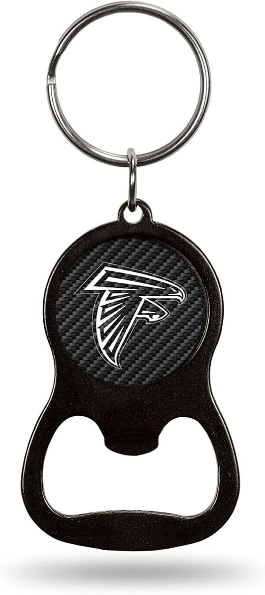 Atlanta Falcons Keychain Bottle Opener Carbon Fiber Design Metal Football by Fielders Choice