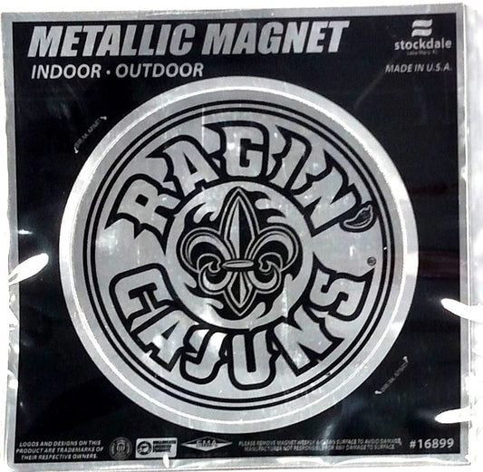 Louisiana at Lafayette Ragin Cajuns University of 6 Inch Magnet Metallic Shimmer Design by Fielders Choice