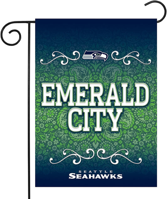 Seattle Seahawks Premium Garden Flag Banner, Double Sided, 13x18 Inch by Fielders Choice