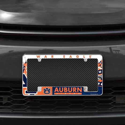 Martin Truex #19 Metal License Plate Frame Chrome Tag Cover 12x6 Inch All Over Design by Fielders Choice