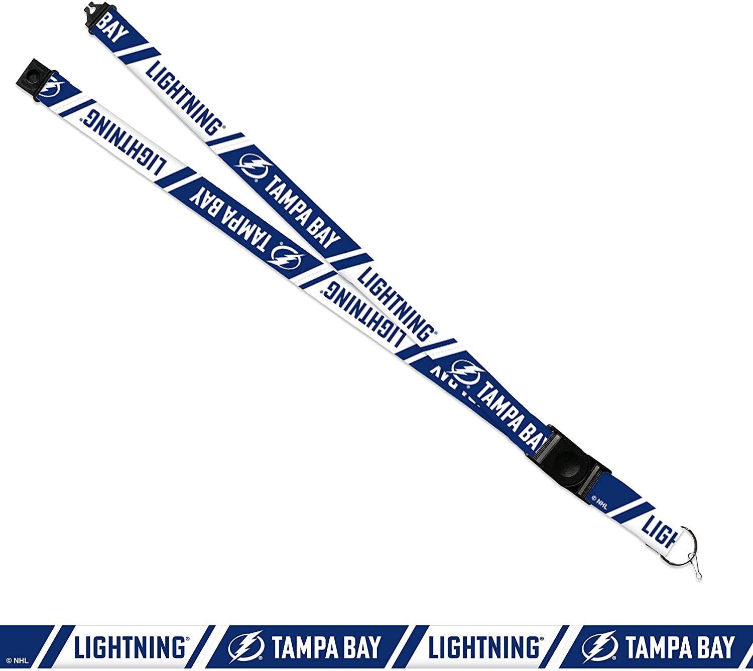Tampa Bay Lightning Lanyard Keychain Safety Breakaway Double Sided by Fielders Choice